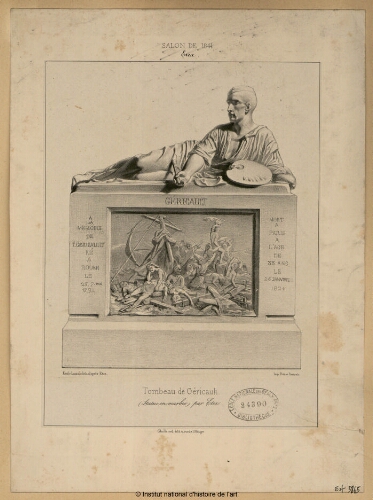 Tombeau de Géricault (statue en marbre) par Etex (Salon de 1841)