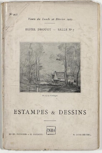 Estampes et dessins : [vente du 26 février 1923]