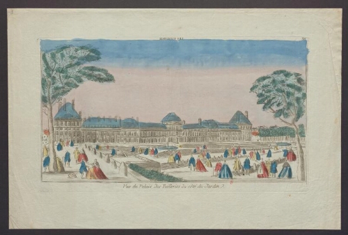 Vue du Palais des Tuileries du côté du jardin