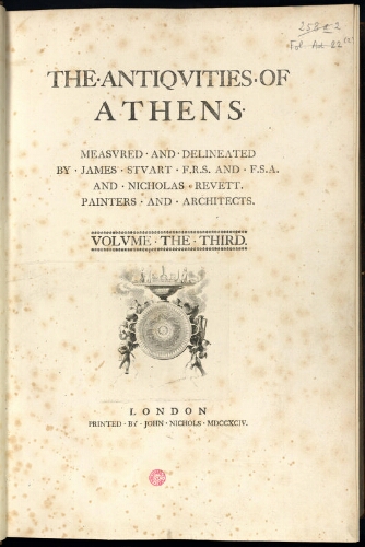 Antiquities of Athens. Tomes 3 et 4