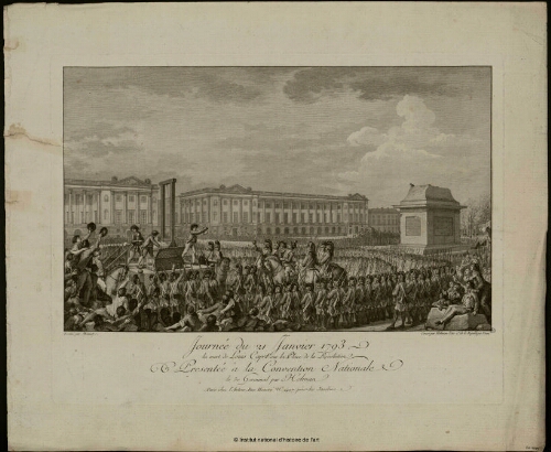 Journée du 21 janvier 1793, la mort de Louis Capet sur la Place de la Révolution