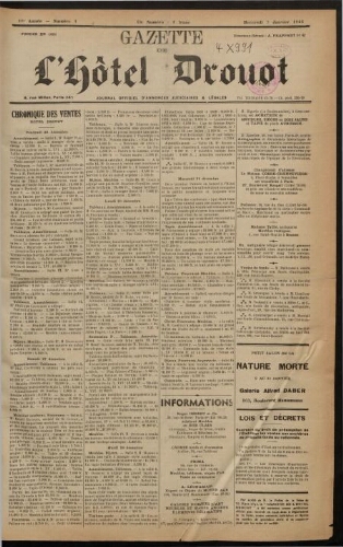 Gazette de l'Hôtel Drouot. 60 : 1942