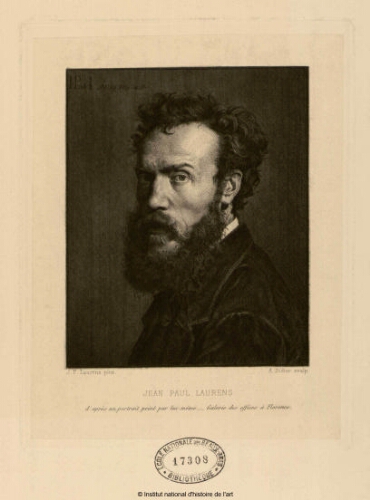 Jean Paul Laurens d'après son portrait peint par lui-même (Galerie des Offices à Florence)