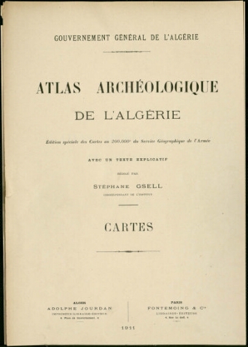 Atlas archéologique de l’Algérie
