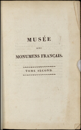 Musée des monuments français. Tome 2