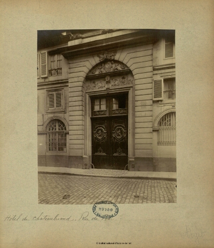 [Paris], Hôtel de Chateaubriand, Rue du Bac