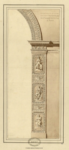 Archivolte et pilier de l'une des chapelles de Sainte-Marie-du-Peuple à Rome