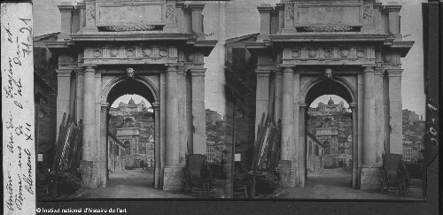 Ancône. Arc de Trajan et Dôme vus de l'arc de Clément XII