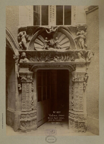 Valence (Drôme), Maison Dupré-Latour, porte de l'escalier
