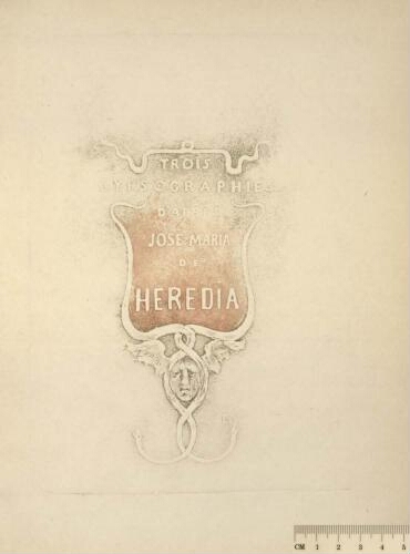 Trois gypsographies d'après José Maria de Heredia
