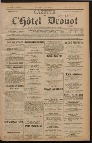 Gazette de l'Hôtel Drouot. 58 : 1940