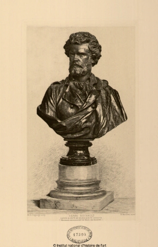 Henri Regnault, d'après le buste en bronze de Ch. Degeorge (Monument commémoratif de l'Ecole des Beaux-Arts)