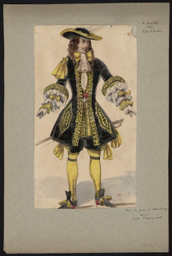 [Dessin de costume pour Rita l'Espagnole, Théâtre de la Porte Saint-Martin (Paris)]