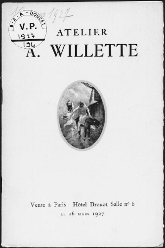 Atelier A. Willette : [vente du 16 mars 1927]