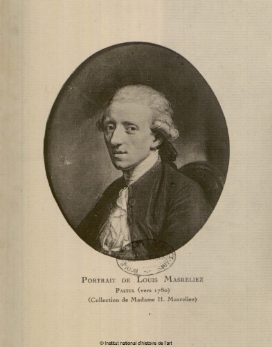 Portrait de Louis Masreliez, pastel (vers 1780) (collection de Madame H. Masreliez)