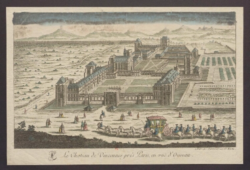 Le Château de Vincennes prés Paris, en vue d'oiseau