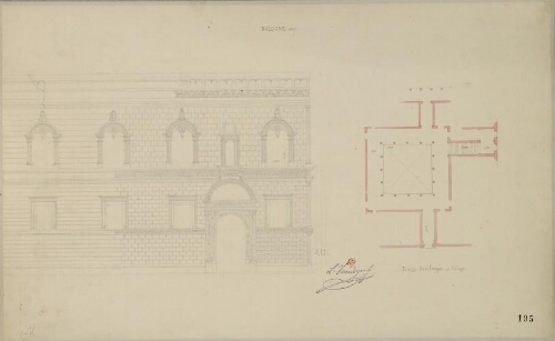 Bologne 1827, Palazzo Bevi l'acqua à Bologne
