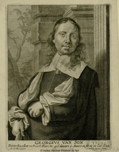Georgius van Son, peintre excellent en fruicts, fleurs, etc., qu'il demeure à Anvers où fut né en l'an 1622