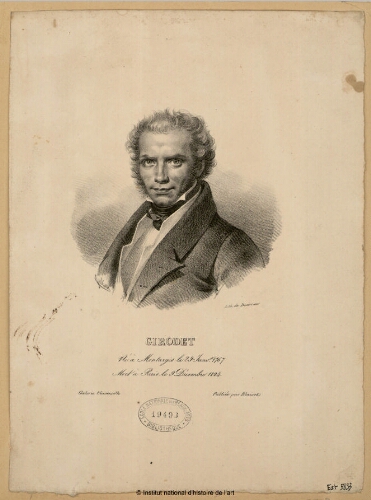 Girodet, né à Montargis le 29 janvier 1767, mort à Paris le 9 décembre 1824 (Galerie Universelle publiée par Blaisot)