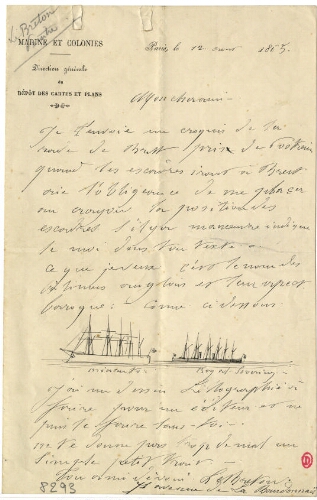 Lettre de Louis Breton, 12 août 1865