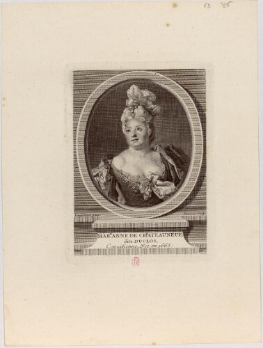 Marie-Anne de Chateauneuf, dite Duclos, comédienne née en 1665
