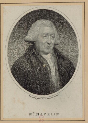 M. Macklin engraved by Ridley from a painting by Beechey