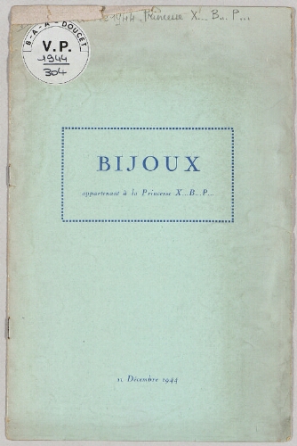 Bijoux [...] : [vente du 11 décembre 1944]