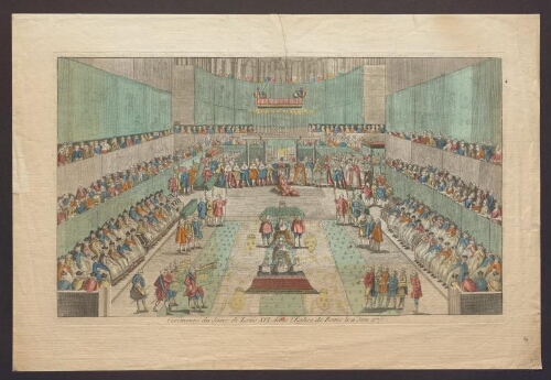 Cérémonie du Sacre de Louis XVI dans l'église de Reims le 11 juin 1775