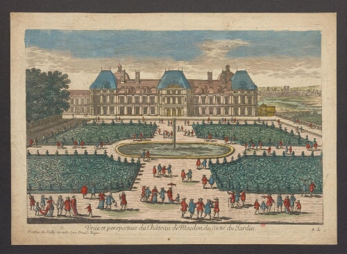 Vue et perspective du château de Meudon du côté du jardin
