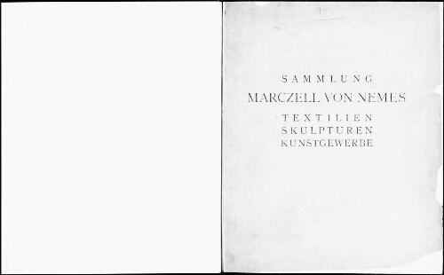 Sammlung Marczell von Nemes, Textilien, Skulpturen, Kunstgewerbe : [vente du 16 au 19 juin 1931]