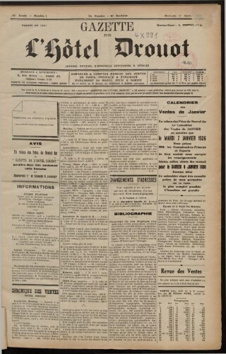 Gazette de l'Hôtel Drouot. 54 : 1936