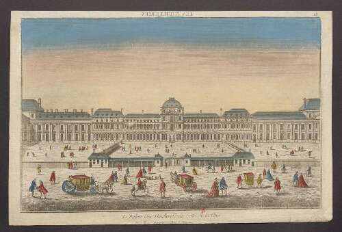 Le Palais des Tuileries du côté de la cour