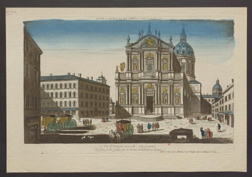 17ème Vue d'optique nouvelle, représentant l'Eglise et la place de Saint André de la Valle, à Rome
