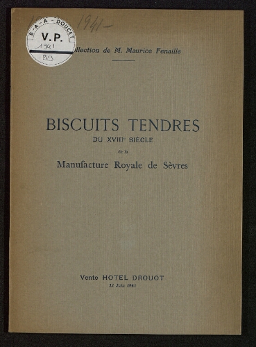 Collection de M. Maurice Fenaille [...] : [vente du 12 juin 1941]