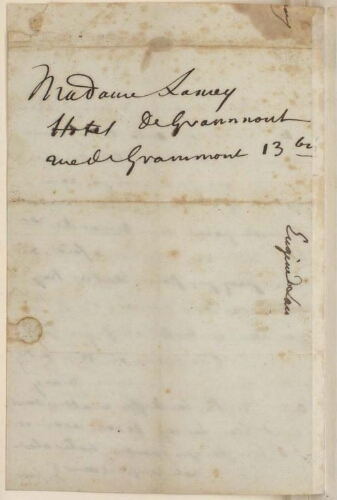 Lettres d'Eugène Delacroix à Monsieur et Madame Lamey