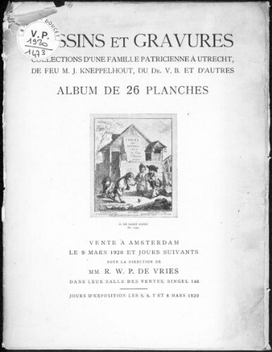 Dessins et gravures [...] Album : [vente du 9 mars 1920]