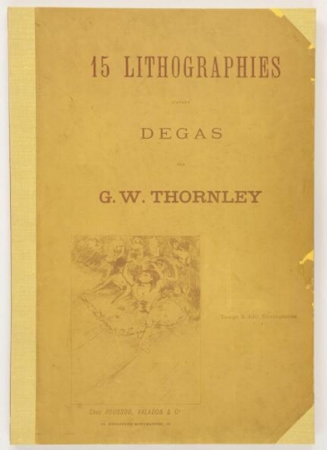 15 lithographies d'après Degas