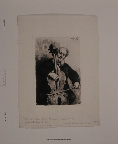 [Portrait du violoncelliste Edmond Levrault]