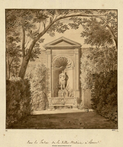 Dans les jardins de la Villa Medicis à Rome