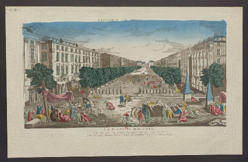 La peste de Marseille : Vue du côté du cours dessinée sur le lieu en 1720