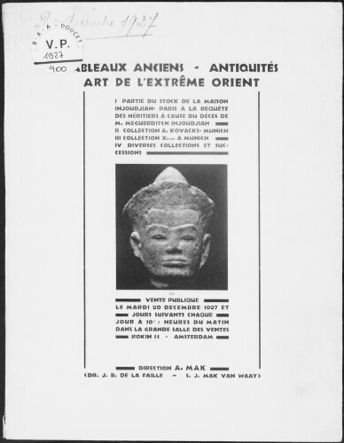 Tableaux anciens, antiquités, art de l'Extrême-Orient [...] : [vente du 20 au 23 décembre 1927]