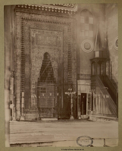 Brousse, Mosquée Verte, vue générale du Mihrab, 1894