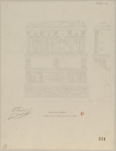 Perugia 1827, tombeau dans la cathédrale