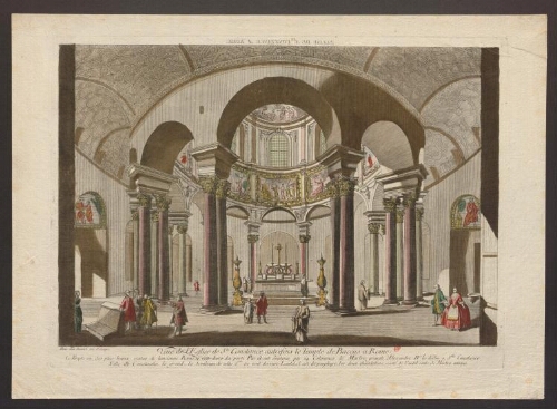 Vue de l'Eglise de Sainte Constance autrefois le Temple de Baccus à Rome