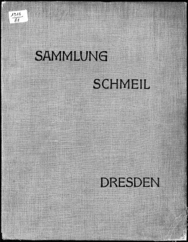 Sammlung Schmeil Dresden [...] : [vente du 17 octobre 1916]