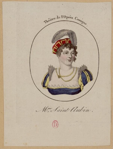 Mme Saint-Aubin, théâtre de l'Opéra comique