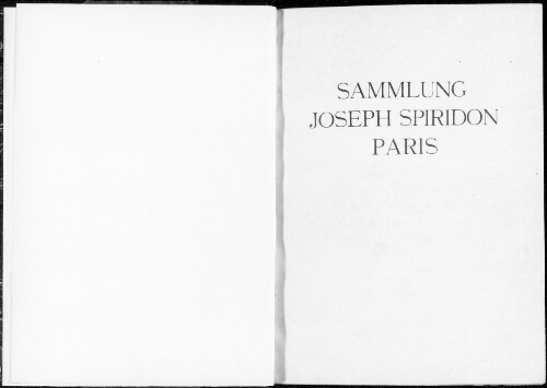 Sammlung Joseph Spiridon, Paris : [vente du 31 mai 1929]