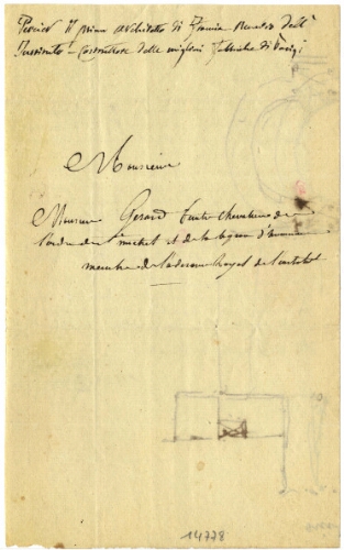 Lettre de Charles Percier à François Gérard