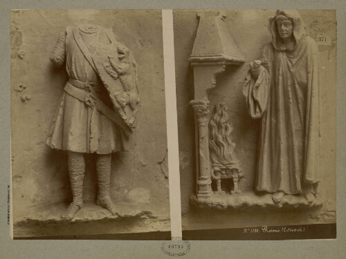 Reims (Cathédrale), figures de la façade ouest