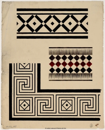 Trois motifs de décor mosaïqué